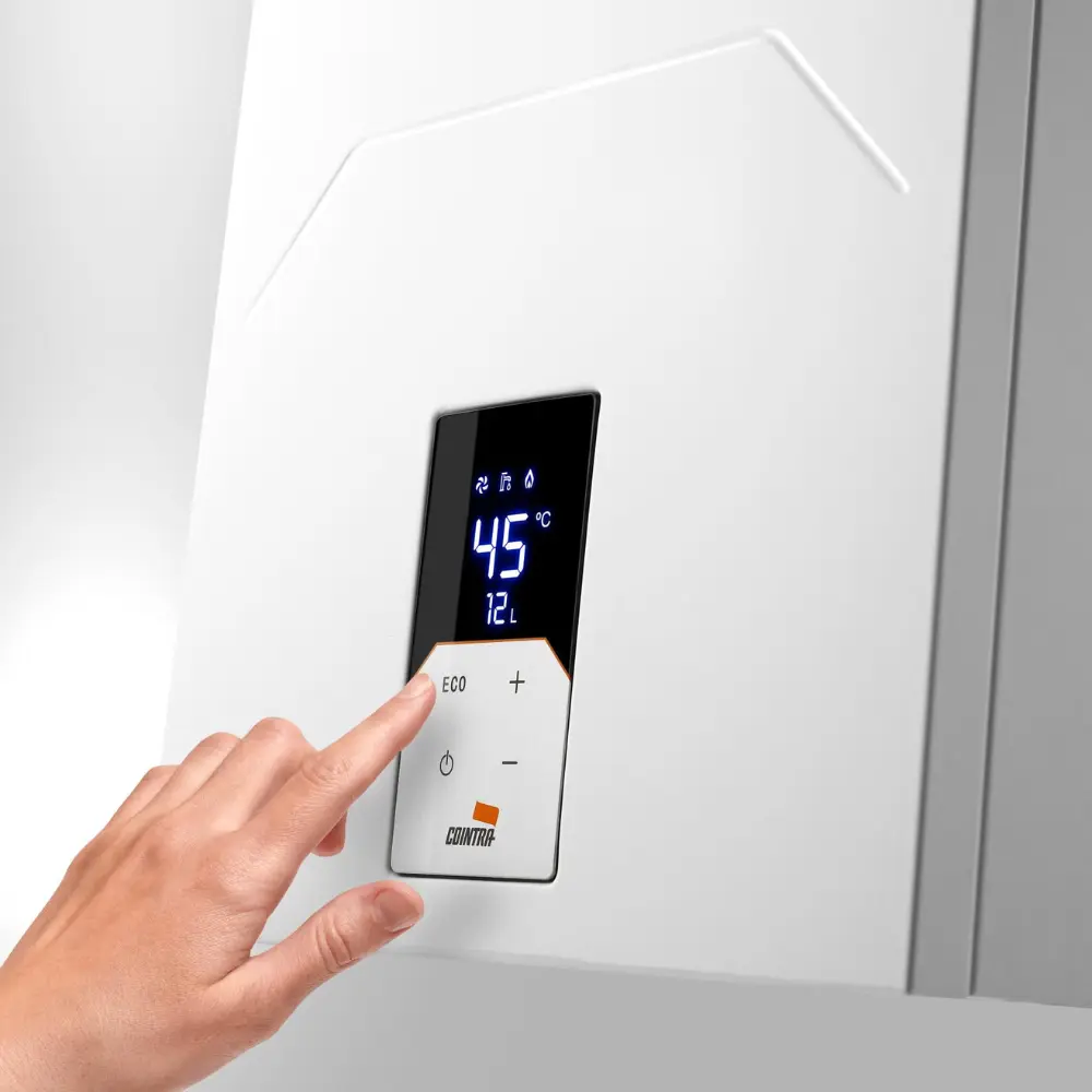 Panel Digital Calentador de Gas Bajo NOx Marca Cointra modelo CETI